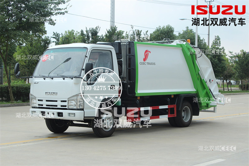 庆铃五十铃国六100P 6方压缩垃圾车