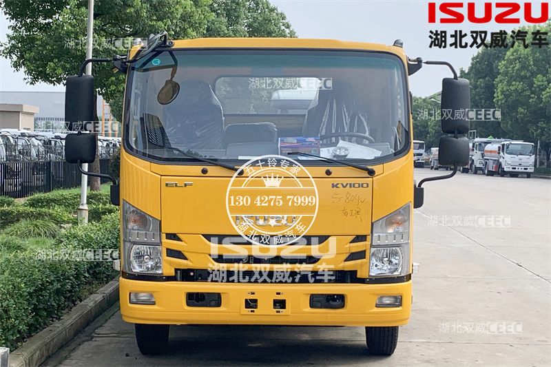 热门车型推荐五十铃国六KV100 一拖二道路救援平板清障车 拖运车