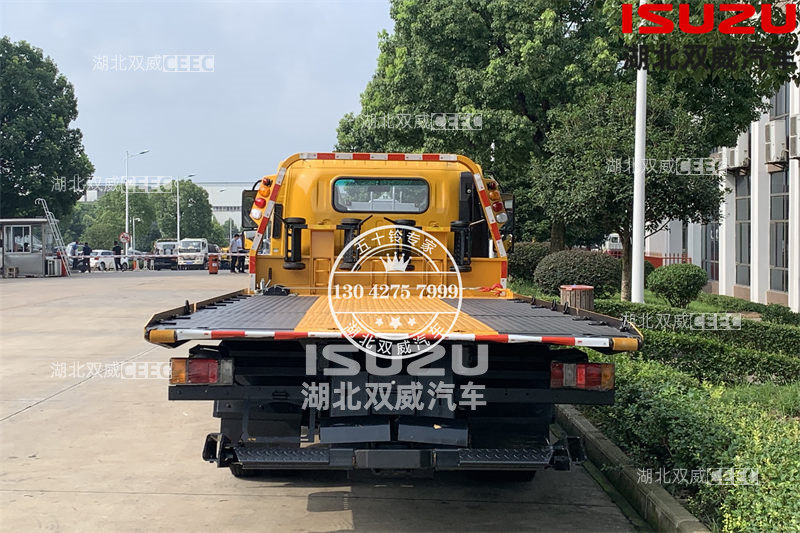 热门车型推荐五十铃国六KV100 一拖二道路救援平板清障车 拖运车